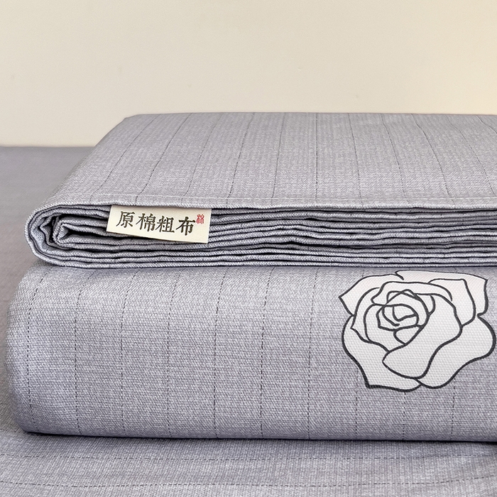 91家纺网 家纺一手货源 找家纺 （总）义博家纺 2026新款原棉老粗布单床单