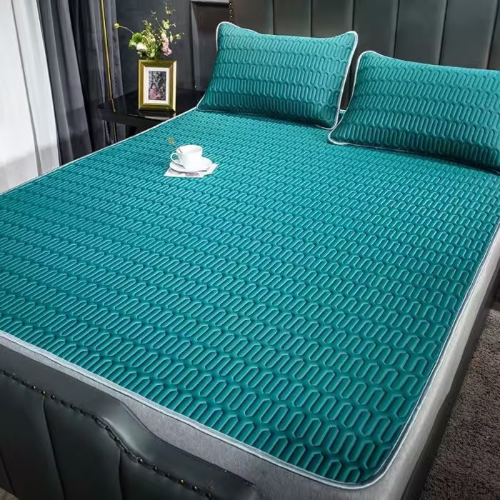 91家纺网 家纺一手货源 找家纺 （总）彩亿家纺 2026新款纯色乳胶席子凉席