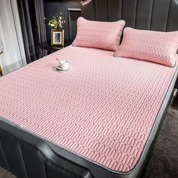 91家纺网 家纺一手货源 找家纺 （总）彩亿家纺 2026新款纯色乳胶席子凉席