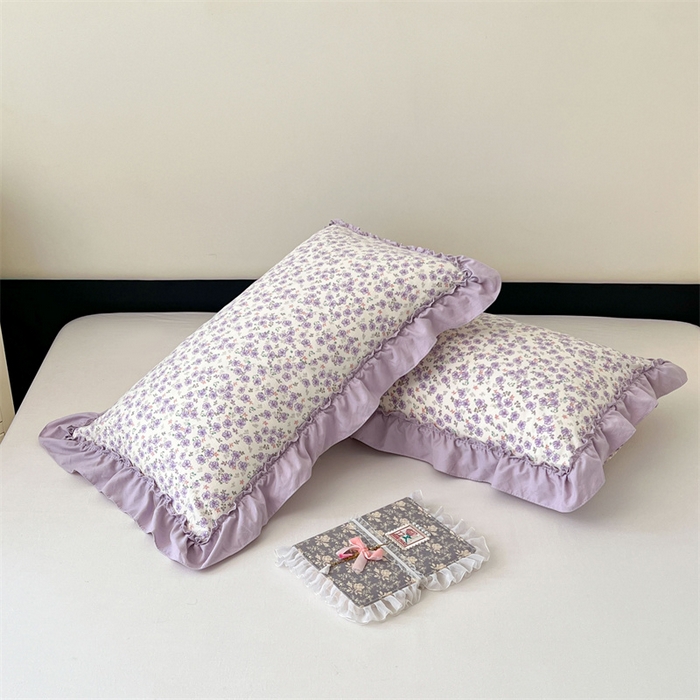 91家纺网 家纺一手货源 找家纺 （总）圣比熊 2026新款A类云朵棉法式压花边枕套宿舍单人单只一只装枕芯48x74cm内胆套