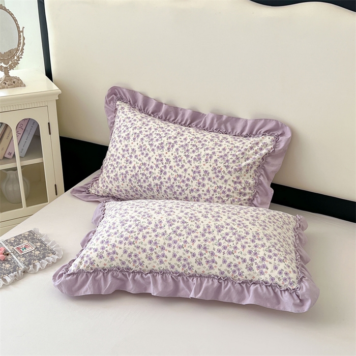 91家纺网 家纺一手货源 找家纺 （总）圣比熊 2026新款A类云朵棉法式压花边枕套宿舍单人单只一只装枕芯48x74cm内胆套