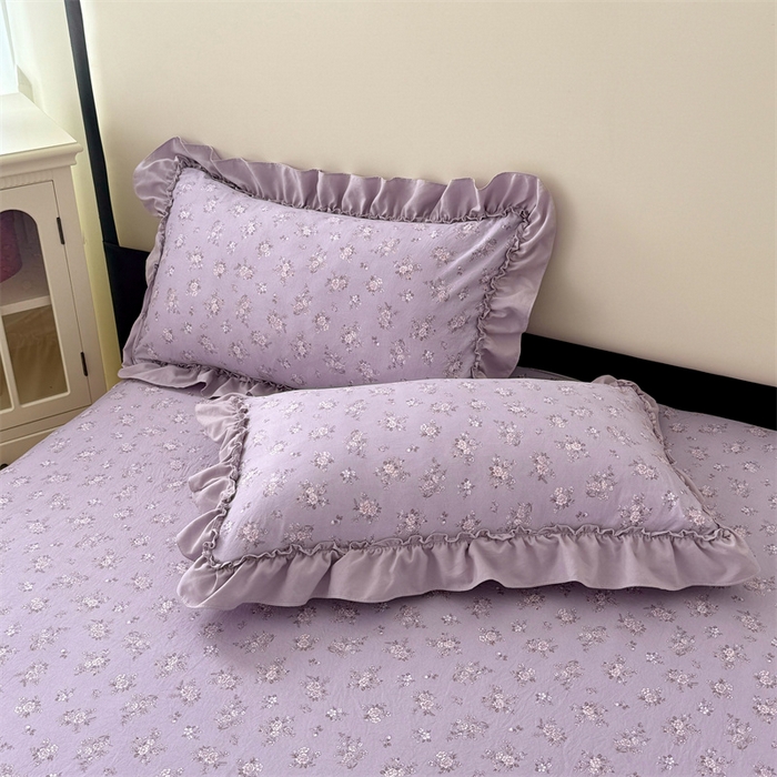 91家纺网 家纺一手货源 找家纺 （总）圣比熊 2026新款A类云朵棉法式压花边枕套宿舍单人单只一只装枕芯48x74cm内胆套