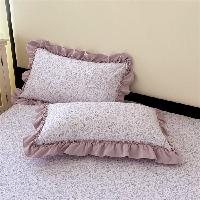 91家纺网 家纺一手货源 找家纺 （总）圣比熊 2026新款A类云朵棉法式压花边枕套宿舍单人单只一只装枕芯48x74cm内胆套