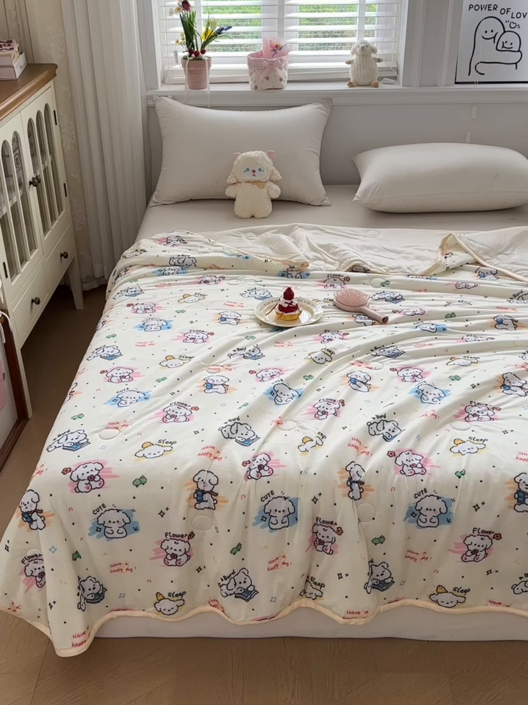 91家纺网 家纺一手货源 找家纺 （总）欣宜家纺 2026新款母婴级卡通冰淇淋夏被夏凉空调冰丝薄款被芯可机洗凉感丝冰皮被子 被子被芯