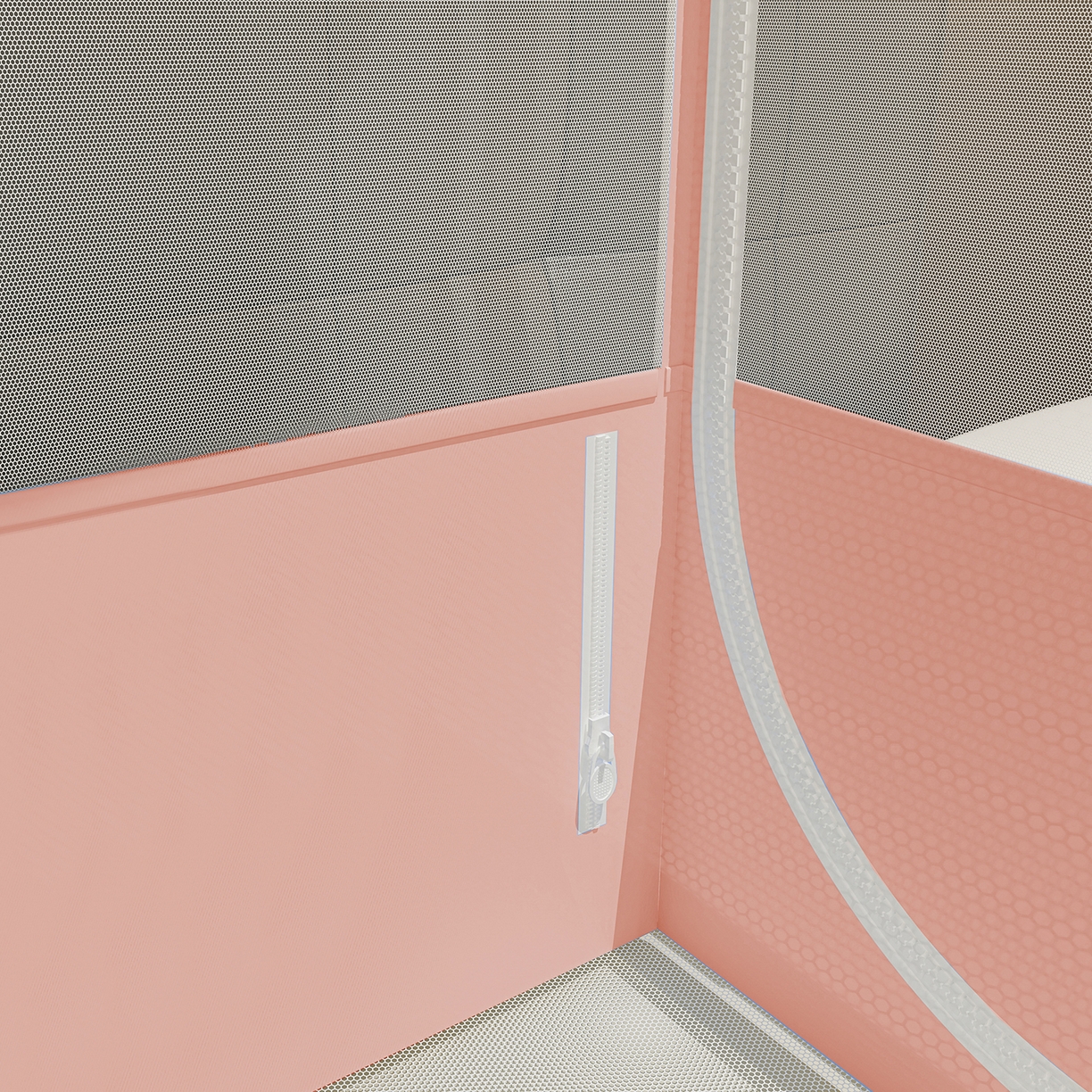 91家纺网 家纺一手货源 找家纺 （总）千逸虹 2026新款外穿U型三开门坐床蚊帐