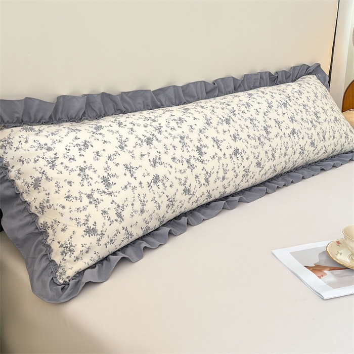 圣比熊 2026新款A类云朵棉法式压花边枕套加长双人情侣1.8米枕芯内胆套1.5m枕头套 忆江南（法式压花边）