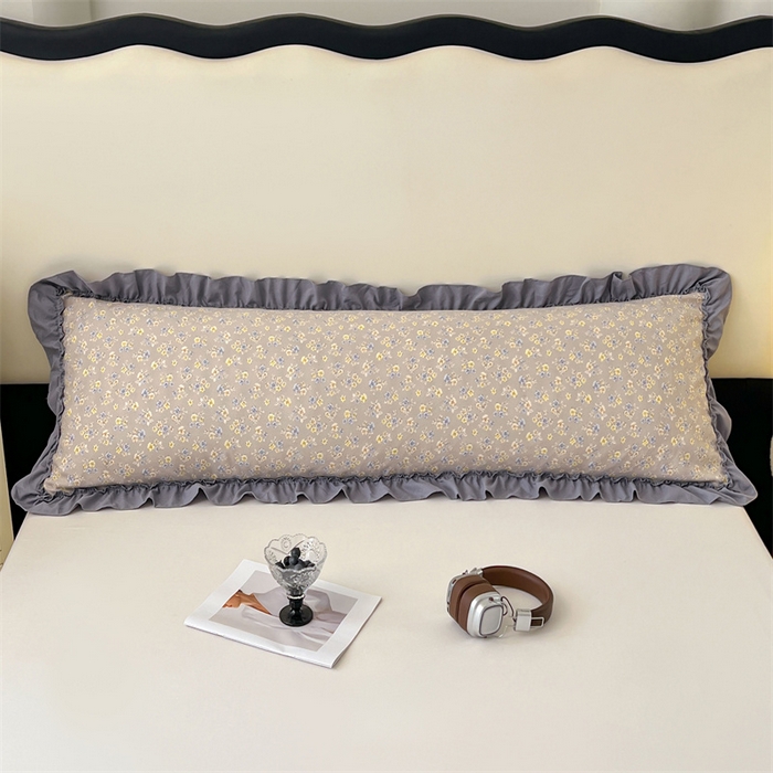 91家纺网 家纺一手货源 找家纺 圣比熊 2026新款A类云朵棉法式压花边枕套加长双人情侣1.8米枕芯内胆套1.5m枕头套 莫奈花园（法式压花边）