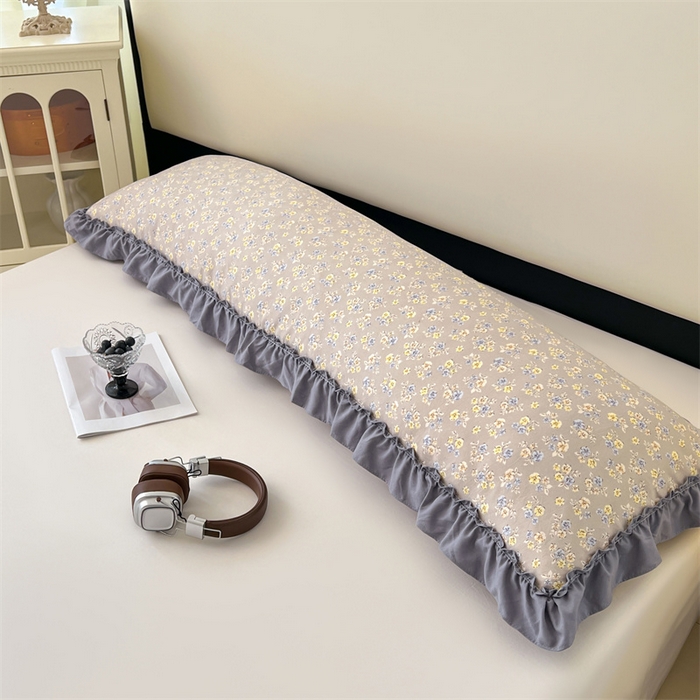 91家纺网 家纺一手货源 找家纺 圣比熊 2026新款A类云朵棉法式压花边枕套加长双人情侣1.8米枕芯内胆套1.5m枕头套 莫奈花园（法式压花边）