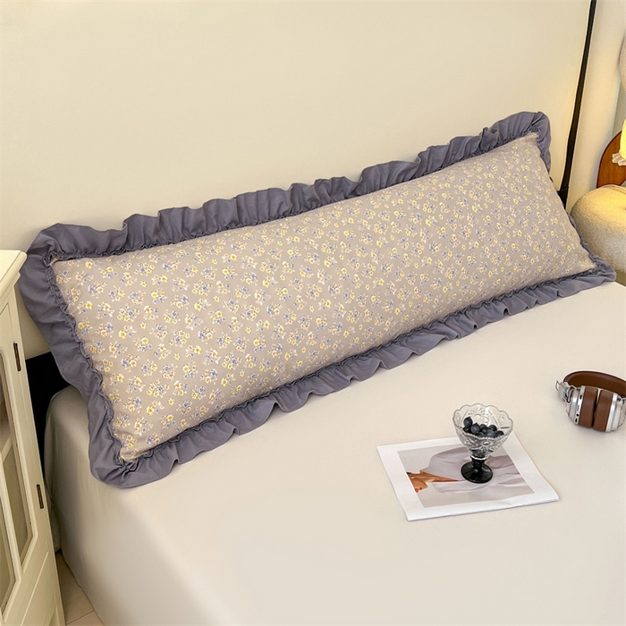 91家纺网 家纺一手货源 找家纺 圣比熊 2026新款A类云朵棉法式压花边枕套加长双人情侣1.8米枕芯内胆套1.5m枕头套 莫奈花园（法式压花边）