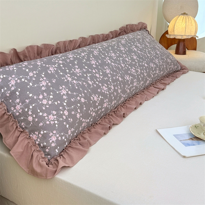 圣比熊 2026新款A类云朵棉法式压花边枕套加长双人情侣1.8米枕芯内胆套1.5m枕头套 玫瑰之约（法式压花边）