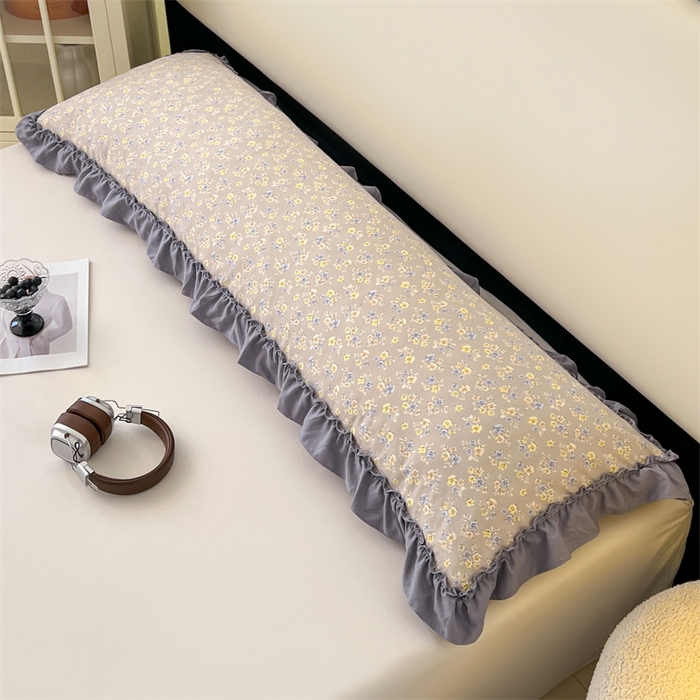 91家纺网 家纺一手货源 找家纺 圣比熊 2026新款A类云朵棉法式压花边枕套加长双人情侣1.8米枕芯内胆套1.5m枕头套 莫奈花园（法式压花边）