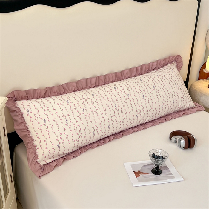 91家纺网 家纺一手货源 找家纺 圣比熊 2026新款A类云朵棉法式压花边枕套加长双人情侣1.8米枕芯内胆套1.5m枕头套 优雅恋人（法式压花边）