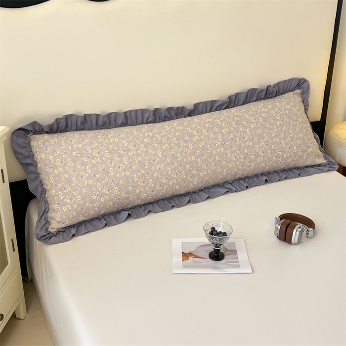 91家纺网 家纺一手货源 找家纺 圣比熊 2026新款A类云朵棉法式压花边枕套加长双人情侣1.8米枕芯内胆套1.5m枕头套 莫奈花园（法式压花边）