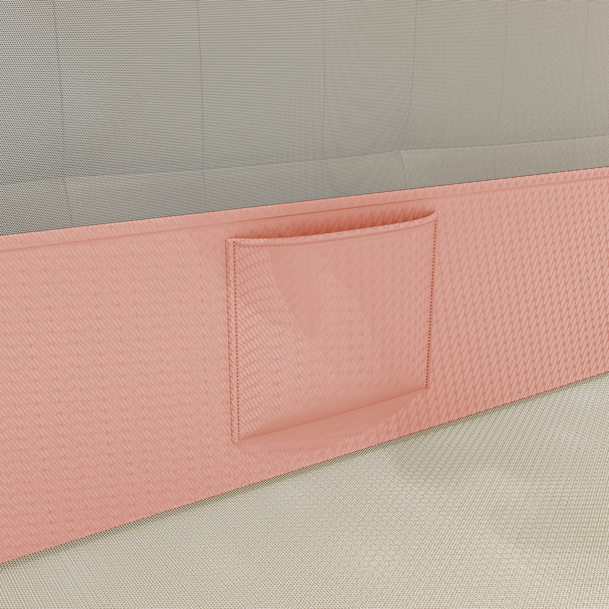 91家纺网 家纺一手货源 找家纺 千逸虹 2026新款外穿U型三开门坐床蚊帐 粉