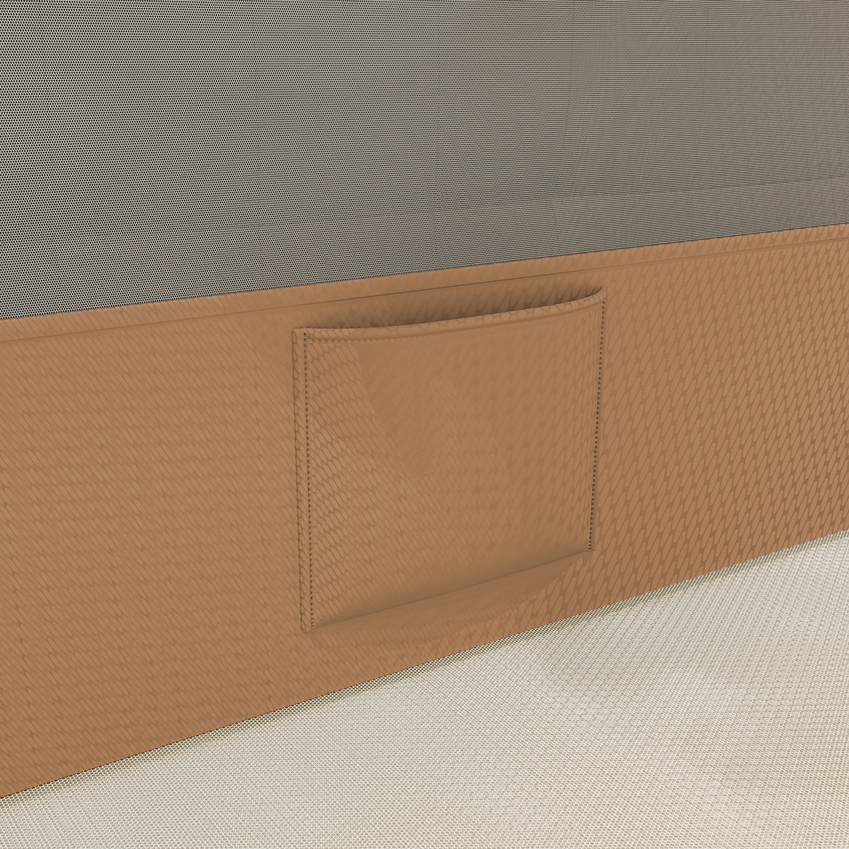 91家纺网 家纺一手货源 找家纺 千逸虹 2026新款外穿U型三开门坐床蚊帐 咖