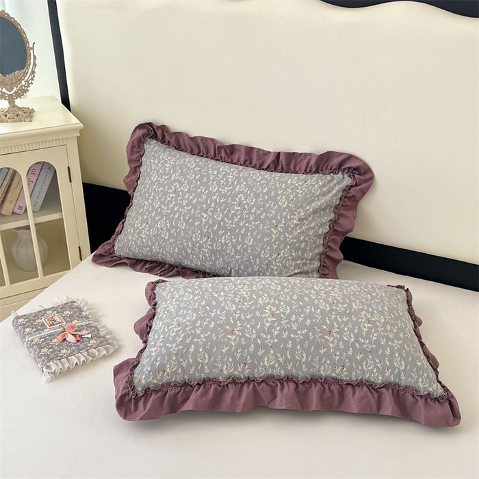 91家纺网 家纺一手货源 找家纺 （总）梦舒羽 2026新款A类云朵棉法式压花边枕套宿舍单人单只一只装枕芯48x74cm内胆套