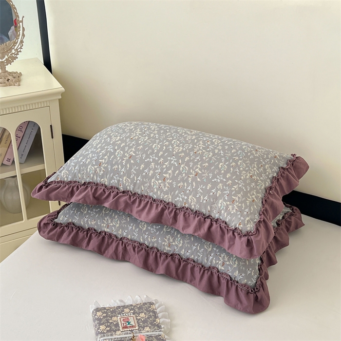 91家纺网 家纺一手货源 找家纺 （总）梦舒羽 2026新款A类云朵棉法式压花边枕套宿舍单人单只一只装枕芯48x74cm内胆套