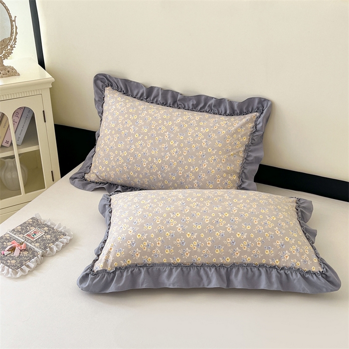 91家纺网 家纺一手货源 找家纺 （总）梦舒羽 2026新款A类云朵棉法式压花边枕套宿舍单人单只一只装枕芯48x74cm内胆套