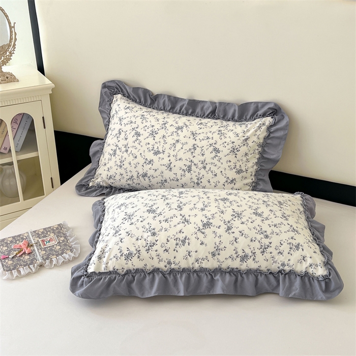 91家纺网 家纺一手货源 找家纺 （总）梦舒羽 2026新款A类云朵棉法式压花边枕套宿舍单人单只一只装枕芯48x74cm内胆套