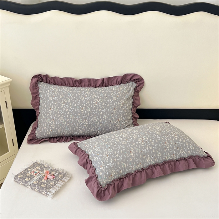 91家纺网 家纺一手货源 找家纺 （总）梦舒羽 2026新款A类云朵棉法式压花边枕套宿舍单人单只一只装枕芯48x74cm内胆套