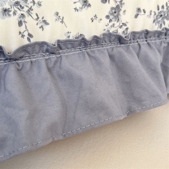 91家纺网 家纺一手货源 找家纺 梦舒羽 2026新款A类云朵棉法式压花边枕套宿舍单人单只一只装枕芯48x74cm内胆套 忆江南（法式压花边）