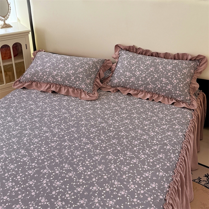 91家纺网 家纺一手货源 找家纺 梦舒羽 2026新款A类云朵棉法式压花边枕套宿舍单人单只一只装枕芯48x74cm内胆套 玫瑰之约（法式压花边）