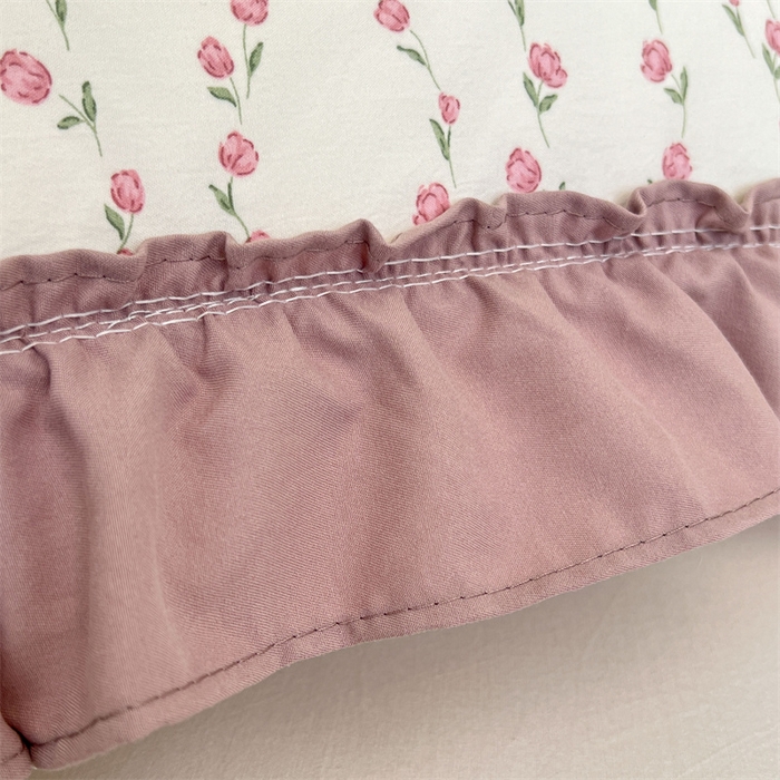 91家纺网 家纺一手货源 找家纺 梦舒羽 2026新款A类云朵棉法式压花边枕套宿舍单人单只一只装枕芯48x74cm内胆套 优雅恋人（法式压花边）