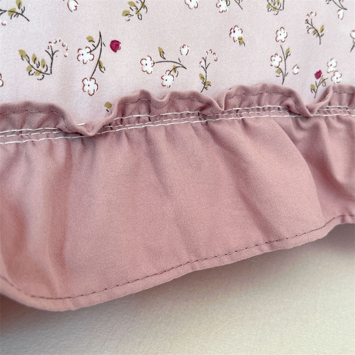 91家纺网 家纺一手货源 找家纺 梦舒羽 2026新款A类云朵棉法式压花边枕套宿舍单人单只一只装枕芯48x74cm内胆套 花之恋-粉（法式压花边）