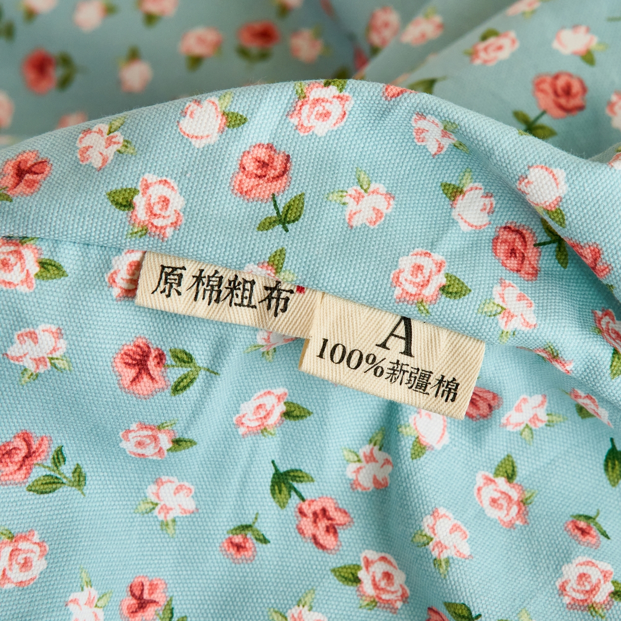 91家纺网 家纺一手货源 找家纺 春皖家纺 2026新款全棉老粗布工艺款单枕套枕套单件 春意浓