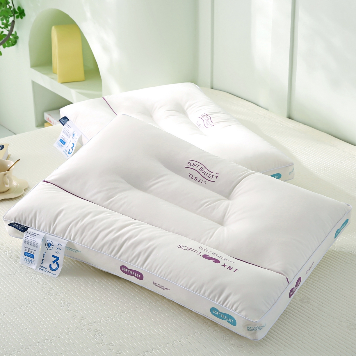 91家纺网 家纺一手货源 找家纺 （总）仁宇枕业 2026新款新品全棉soft酒店三防枕羽丝绒低中高枕头枕芯