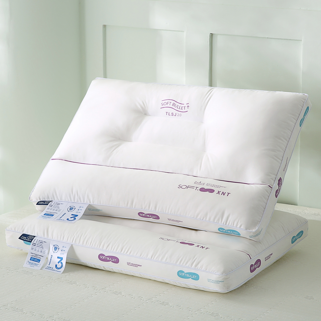 91家纺网 家纺一手货源 找家纺 （总）仁宇枕业 2026新款新品全棉soft酒店三防枕羽丝绒低中高枕头枕芯