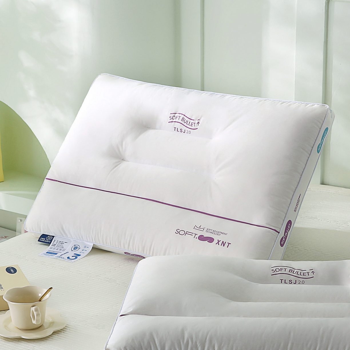 91家纺网 家纺一手货源 找家纺 （总）仁宇枕业 2026新款新品全棉soft酒店三防枕羽丝绒低中高枕头枕芯