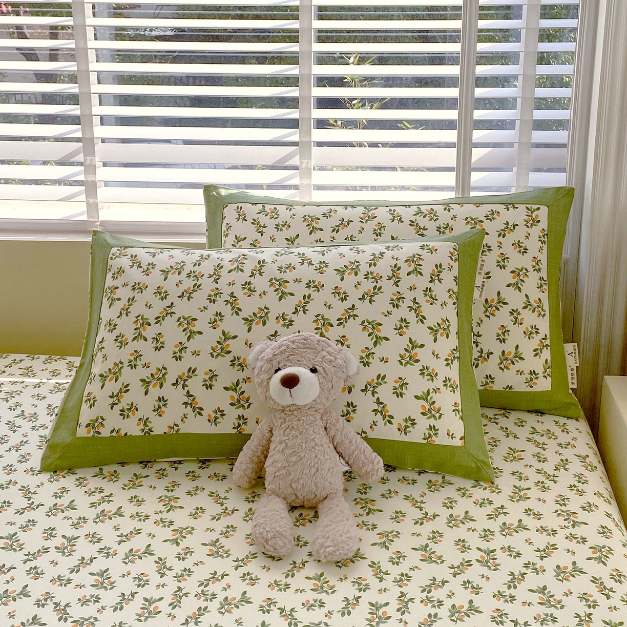 春皖家纺 2026新款全棉老粗布工艺款单枕套枕套单件 翠林音