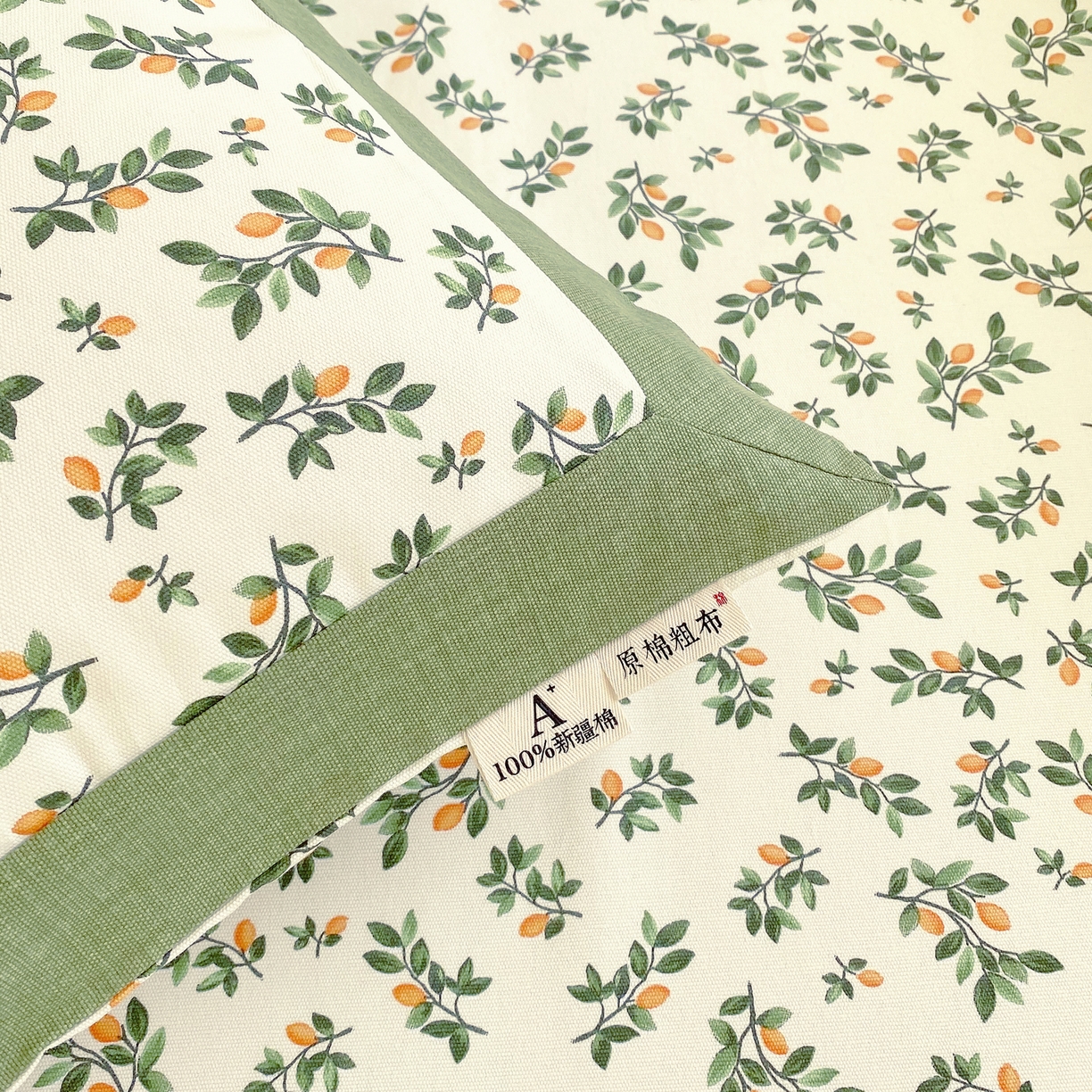 91家纺网 家纺一手货源 找家纺 春皖家纺 2026新款全棉老粗布工艺款单枕套枕套单件 翠林音