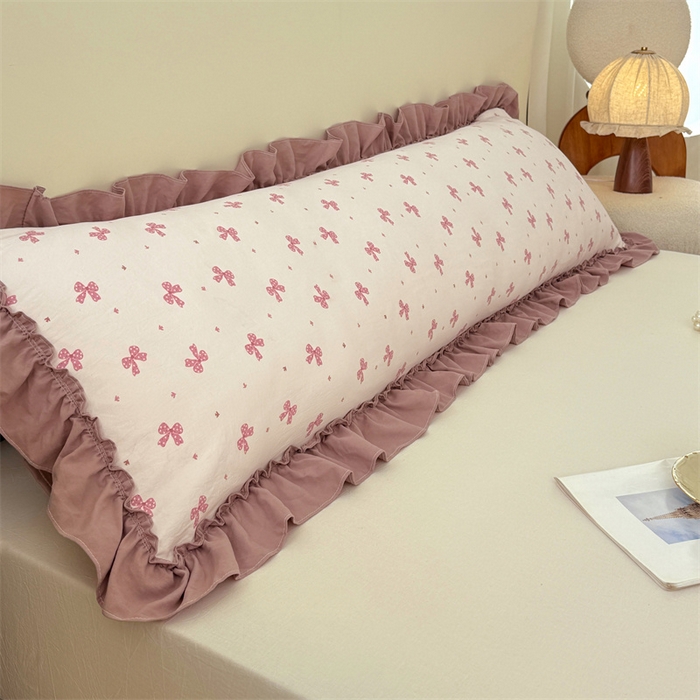 91家纺网 家纺一手货源 找家纺 （总）梦舒羽 2026新款A类云朵棉法式压花边枕套加长双人情侣1.8米枕芯内胆套1.5m枕头套