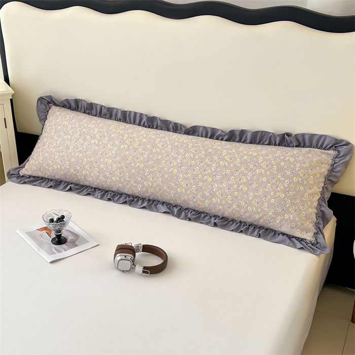 91家纺网 家纺一手货源 找家纺 梦舒羽 2026新款A类云朵棉法式压花边枕套加长双人情侣1.8米枕芯内胆套1.5m枕头套 莫奈花园（法式压花边）