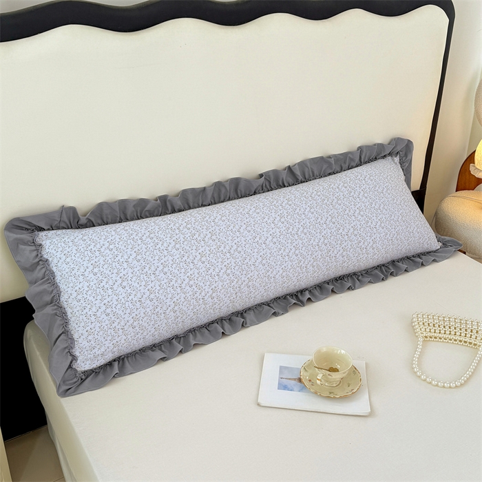 91家纺网 家纺一手货源 找家纺 梦舒羽 2026新款A类云朵棉法式压花边枕套加长双人情侣1.8米枕芯内胆套1.5m枕头套 宁静花园（法式压花边）