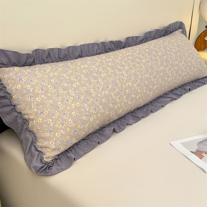 梦舒羽 2026新款A类云朵棉法式压花边枕套加长双人情侣1.8米枕芯内胆套1.5m枕头套 莫奈花园（法式压花边）