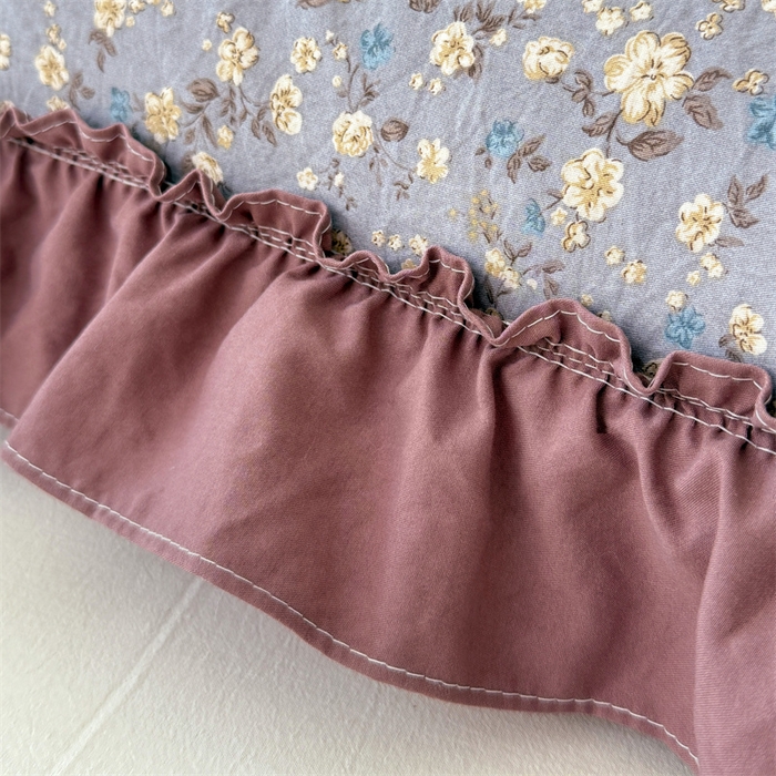 91家纺网 家纺一手货源 找家纺 梦舒羽 2026新款A类云朵棉法式压花边枕套加长双人情侣1.8米枕芯内胆套1.5m枕头套 蓝相思（法式压花边）