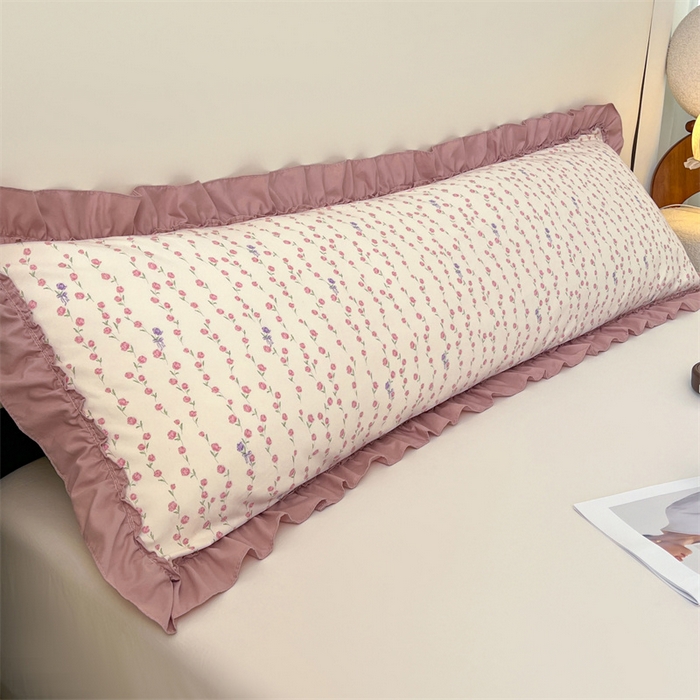 梦舒羽 2026新款A类云朵棉法式压花边枕套加长双人情侣1.8米枕芯内胆套1.5m枕头套 优雅恋人（法式压花边）