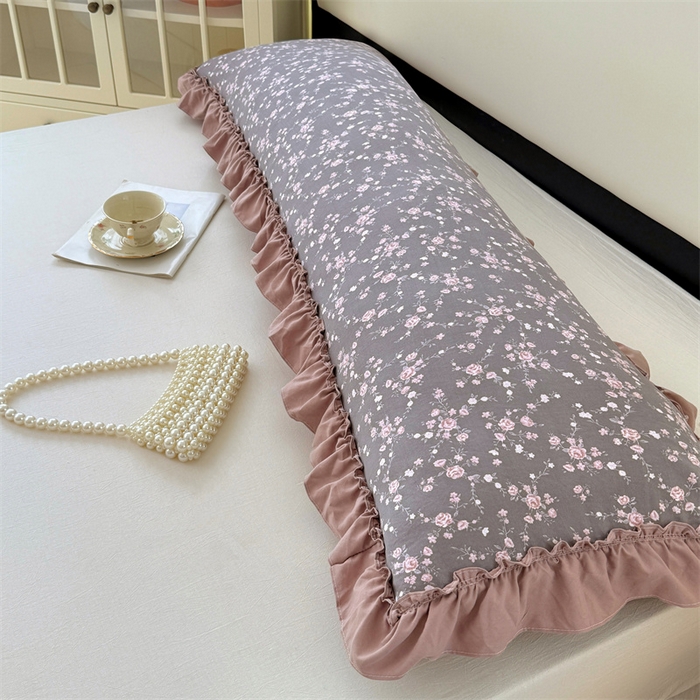 91家纺网 家纺一手货源 找家纺 梦舒羽 2026新款A类云朵棉法式压花边枕套加长双人情侣1.8米枕芯内胆套1.5m枕头套 玫瑰之约（法式压花边）