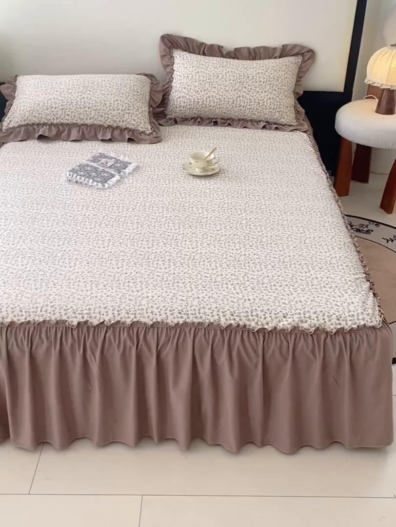 91家纺网 家纺一手货源 找家纺 梦舒羽 2026新款A类云朵棉法式压花边枕套加长双人情侣1.8米枕芯内胆套1.5m枕头套 莫奈花园（法式压花边）