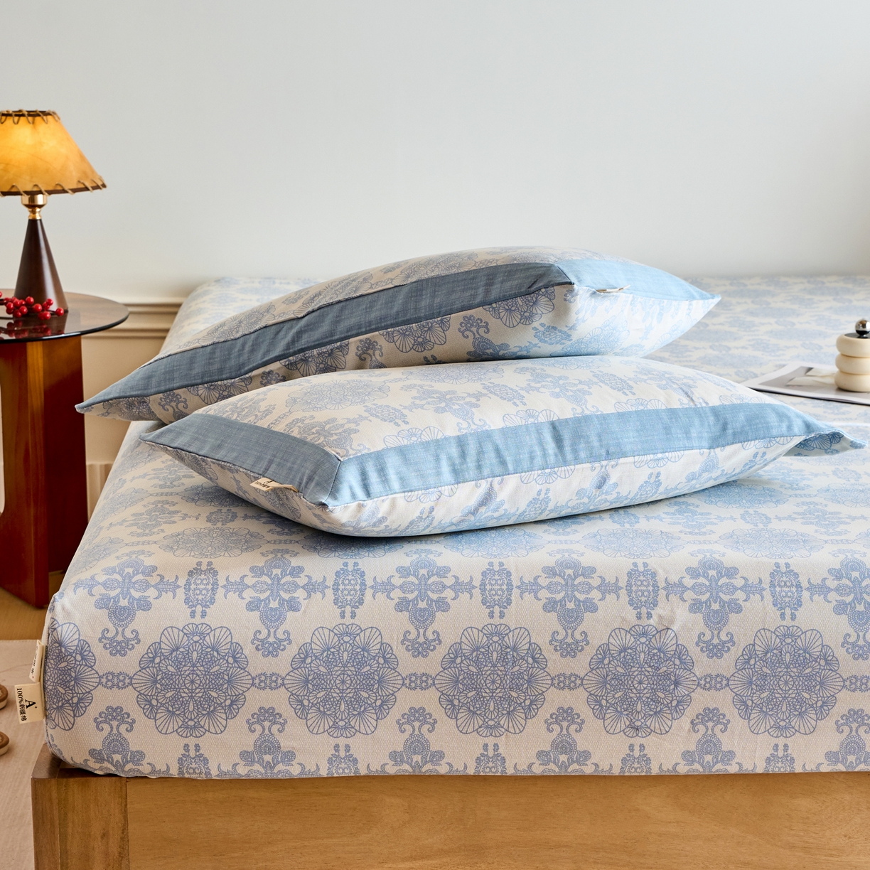 91家纺网 家纺一手货源 找家纺 春皖家纺 2026新款全棉老粗布工艺款单枕套枕套单件 卢卡