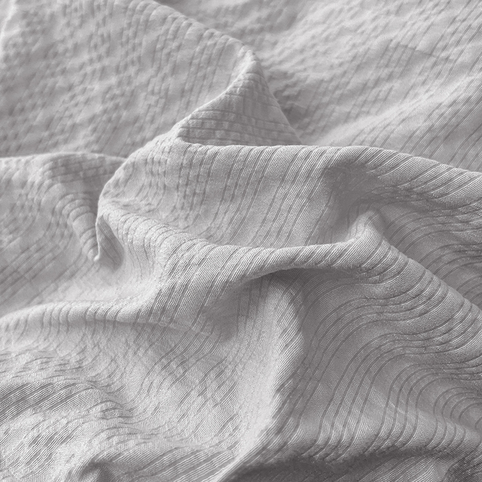 91家纺网 家纺一手货源 找家纺 贝拉梦家纺 2026新款高克重高品质A类超软糯泡芙纱纯色四件套 灰雾泡芙