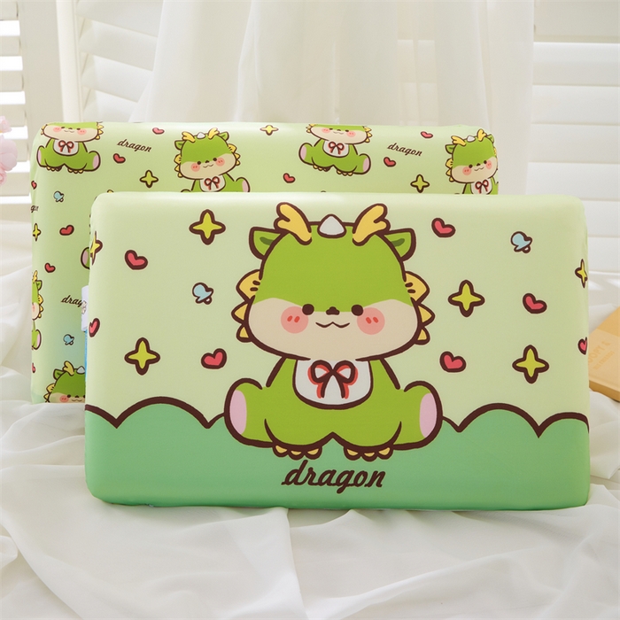 91家纺网 家纺一手货源 找家纺 芯洲 2026新款十二生肖记忆枕学生抱枕儿童卡通系列慢回弹凉感可爱萌趣枕头枕芯 生肖-龙