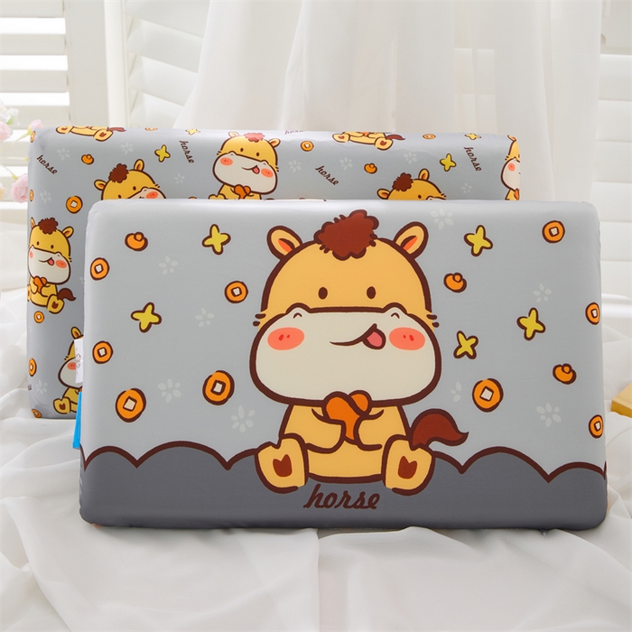 芯洲 2026新款十二生肖记忆枕学生抱枕儿童卡通系列慢回弹凉感可爱萌趣枕头枕芯 生肖-马