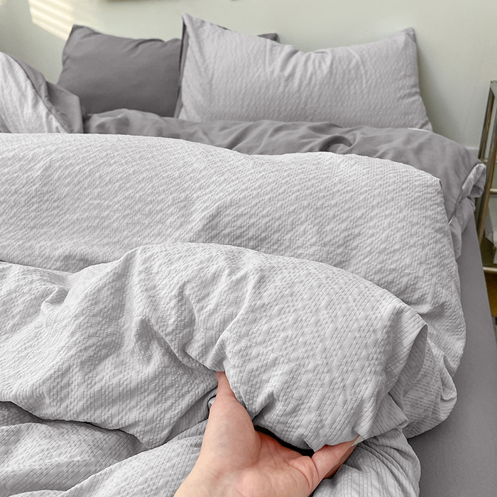 91家纺网 家纺一手货源 找家纺 （总）贝拉梦家纺 2026新款高克重高品质A类超软糯泡芙纱纯色四件套