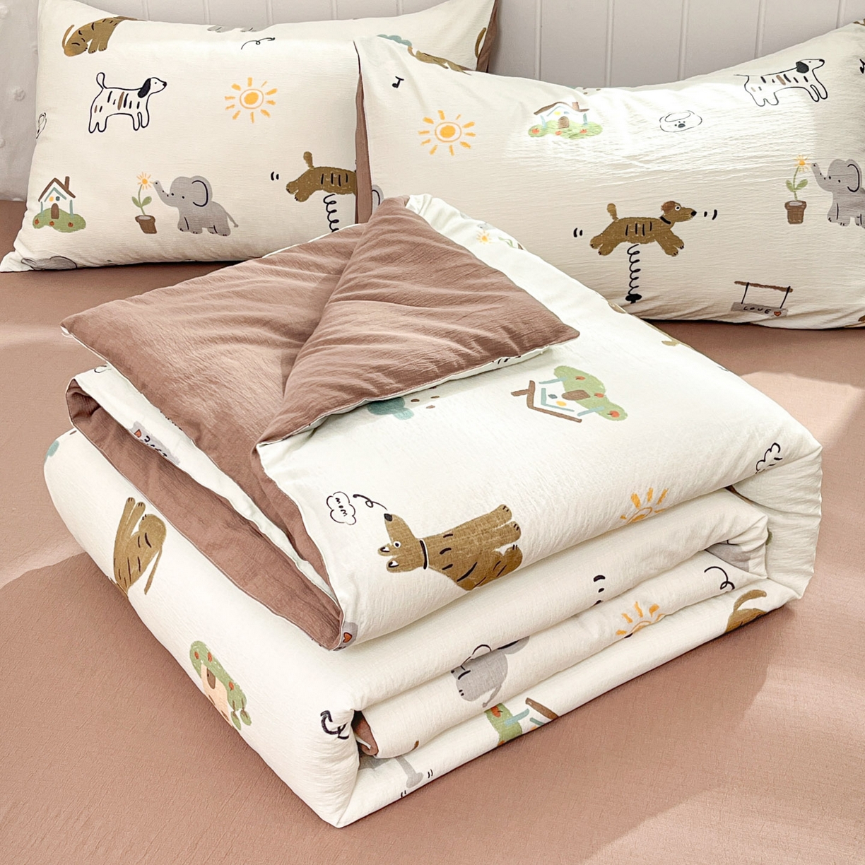 91家纺网 家纺一手货源 找家纺 （总）盛秋家纺 2026新款皱皱纱印花夏被-萝拉