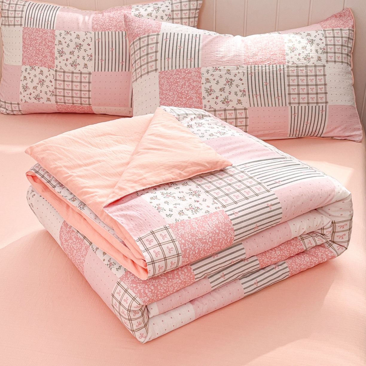 91家纺网 家纺一手货源 找家纺 （总）盛秋家纺 2026新款皱皱纱印花夏被-萝拉