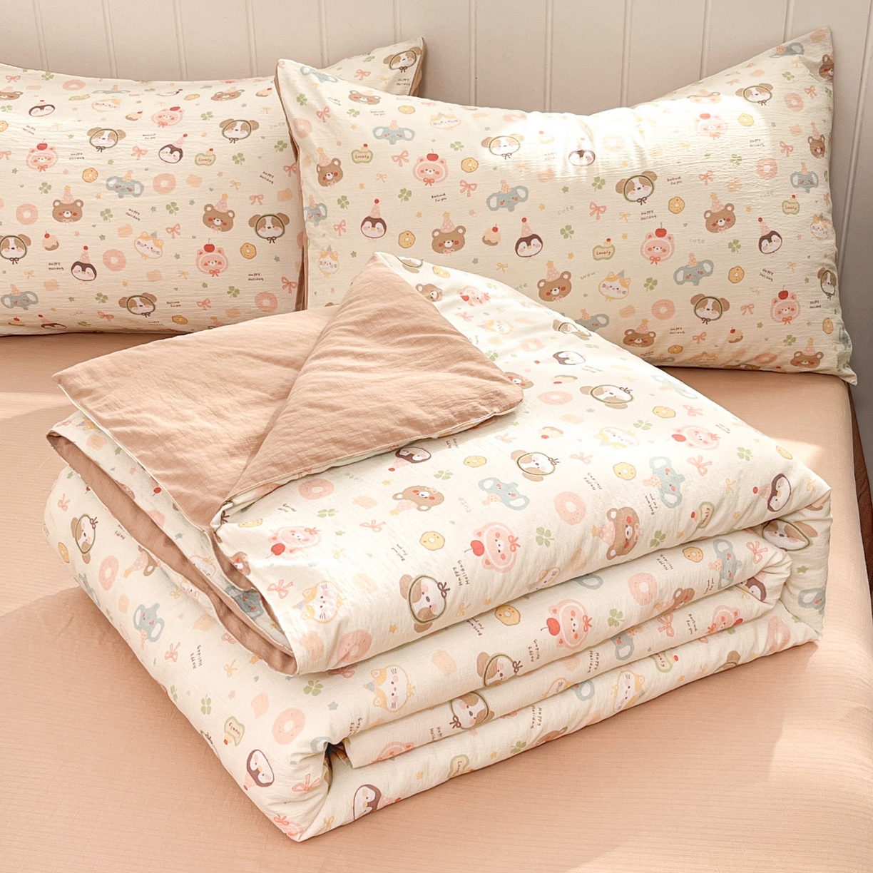 91家纺网 家纺一手货源 找家纺 （总）盛秋家纺 2026新款皱皱纱印花夏被-萝拉